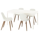 TONSTAD / GRÖNSTA Table and 4 chairs, off-white/white, 150x80 cm