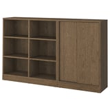 TONSTAD Storage combination, brown stained oak veneer, 202x37x120 cm