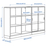 TONSTAD Storage combination, off-white, 201x37x116 cm