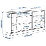 TONSTAD Storage combination, off-white, 201x47x91 cm