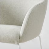 TONSTAD / TOSSBERG Table and 4 chairs, off-white/Gunnared beige white, 140/196x85 cm