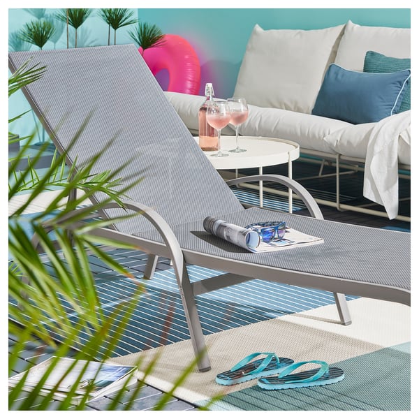 TORHOLMEN Sun lounger, grey IKEA