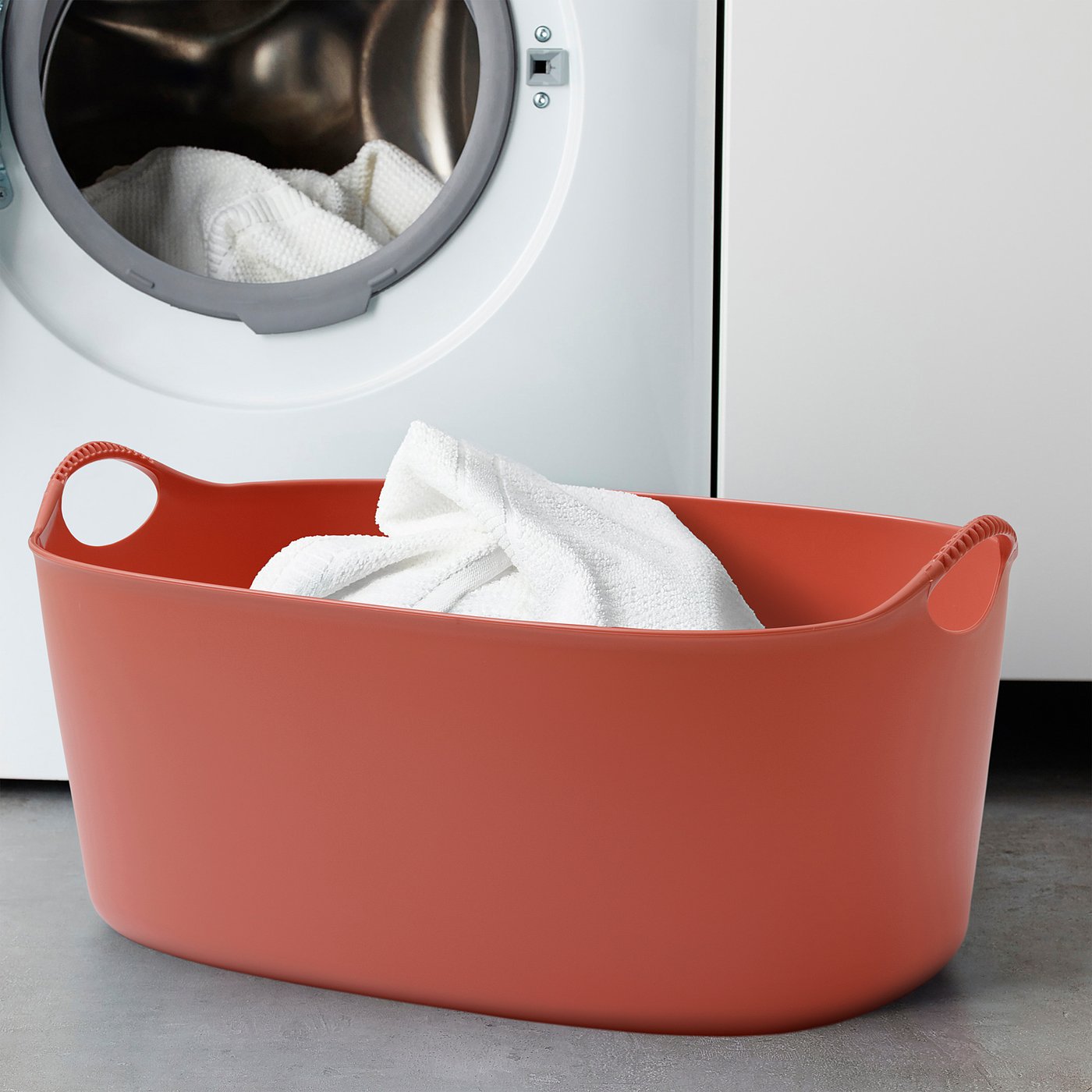 TORKIS Flexi laundry basket, in/outdoor, pink, 35 l IKEA