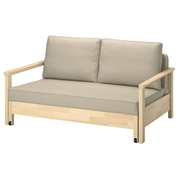 TORNSBORG 2-seat sofa-bed, Naggen beige/pine