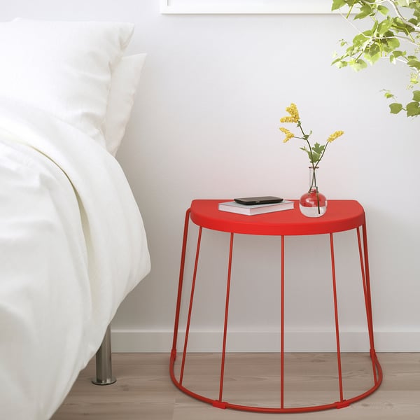 Tranaro Stool Side Table In Outdoor Red Ikea