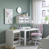 TROFAST Storage combination with box/trays, white grey/white, 34x44x56 cm