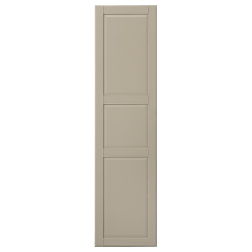 A TYSSEDAL cabinet door in grey-beige. It has a classic panel design with painted fibreboard and a handcrafted appearance.