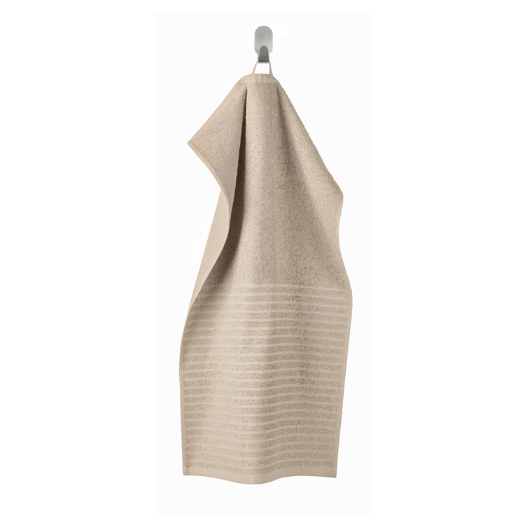 VÅGSJÖN hand towel, light beige, 40x70 cm IKEA