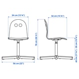 VALFRED / SIBBEN Children's desk chair, birch/white
