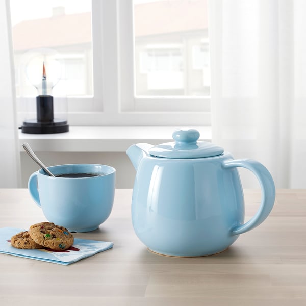 VARDAGEN Teapot, blue, 1.2 l IKEA