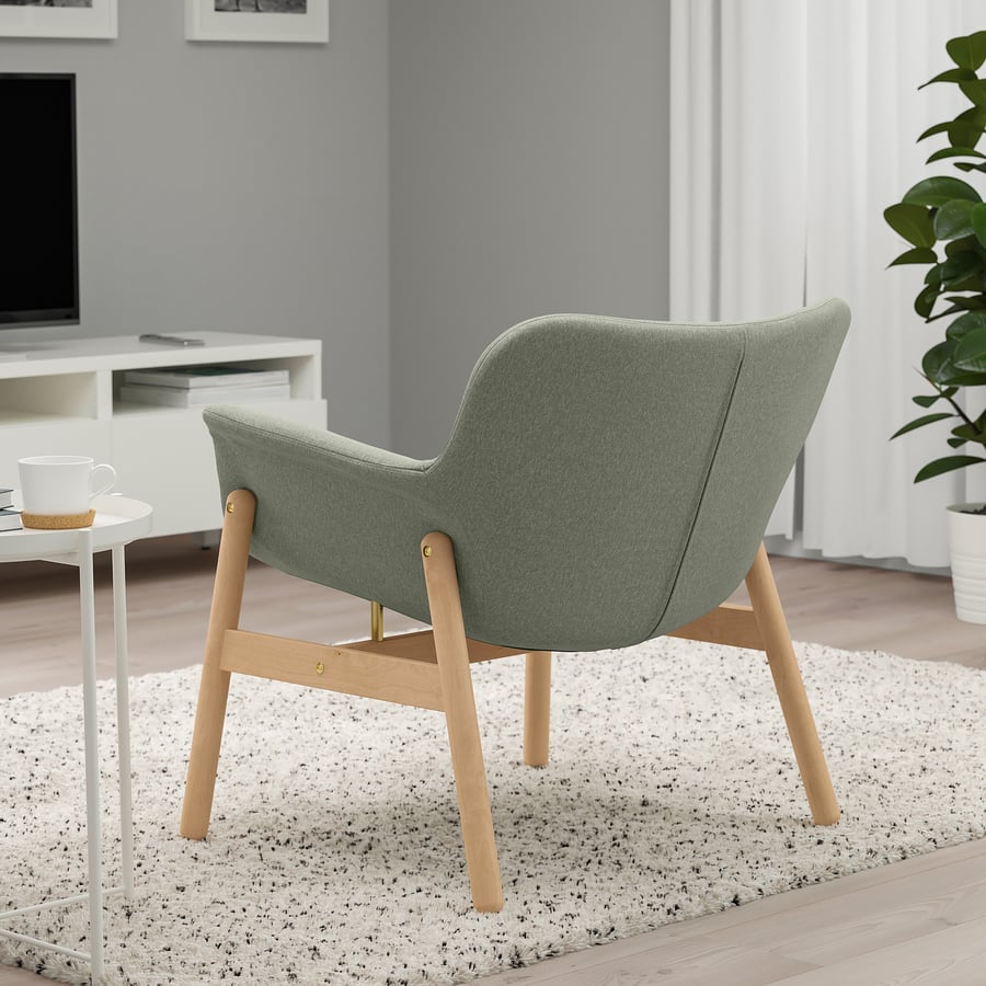 VEDBO armchair, Gunnared light green IKEA
