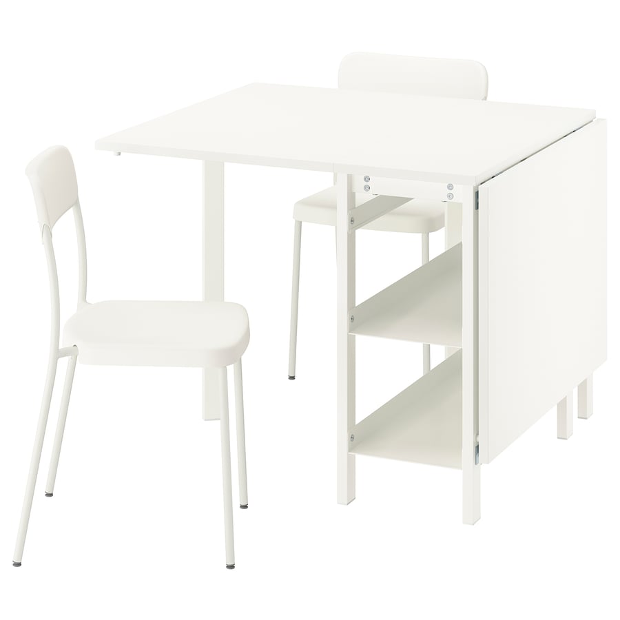 VIHALS / VIHALS table and 2 chairs, gateleg table white/white, 39/95 ...