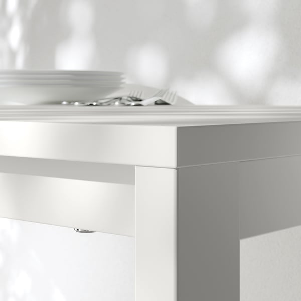 VIHALS / VIHALS Table and 2 chairs, white white/white, 74x74 cm
