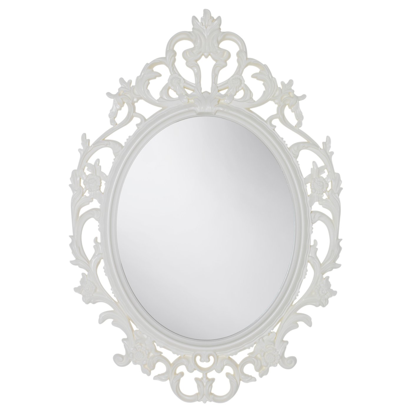 VIKERSUND Mirror oval, white IKEA