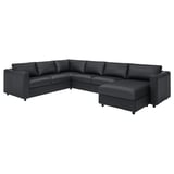VIMLE Corner sofa, 5-seat, with chaise longue/Grann/Bomstad black