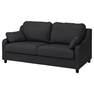 VINLIDEN dark grey sofa, modern design, soft cushions, sturdy fabric.
