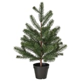 VINTERFINT Artificial potted plant, in/outdoor/Christmas tree green, 12 cm