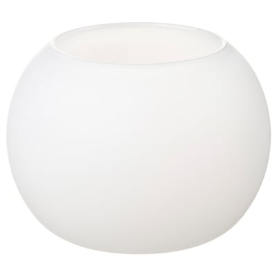VINTERFINT Tealight holder, frosted glass white, 7 cm