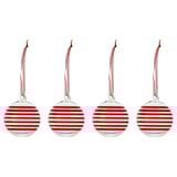 VINTERFINT Tree ornament, bauble clear glass/red, 6 cm