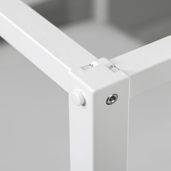 VITARNA Four-poster bed frame, white/Skådis black, 140x200 cm