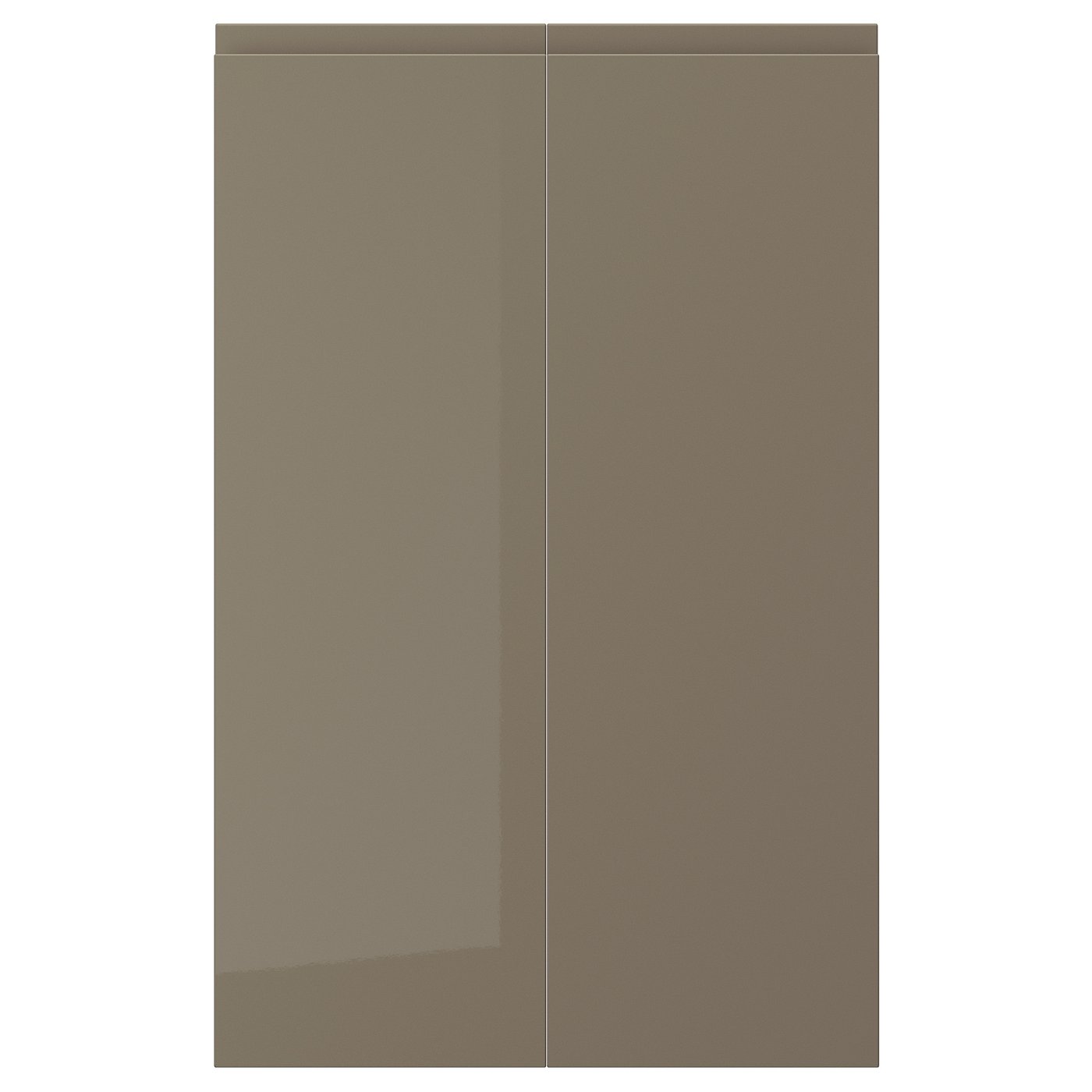 IKEA VOXTORP Door 25x80 cm High-gloss dark grey-brown 2-pack (left-hand corner base)