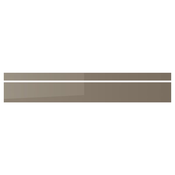 VOXTORP Cover panel for lighting, high-gloss dark grey-brown, 221 cm
