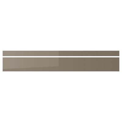 VOXTORP Cover panel for lighting, high-gloss dark grey-brown, 221 cm