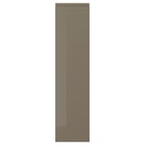 VOXTORP Door, high-gloss dark grey-brown, 20x80 cm