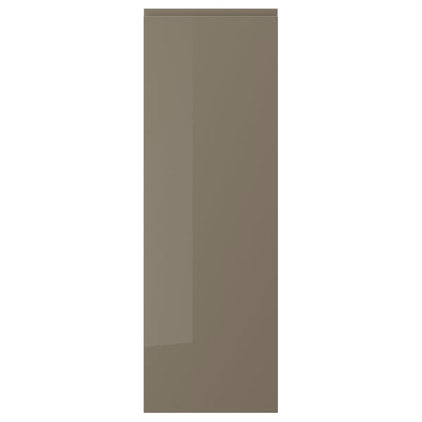 VOXTORP Door, high-gloss dark grey-brown, 40x120 cm