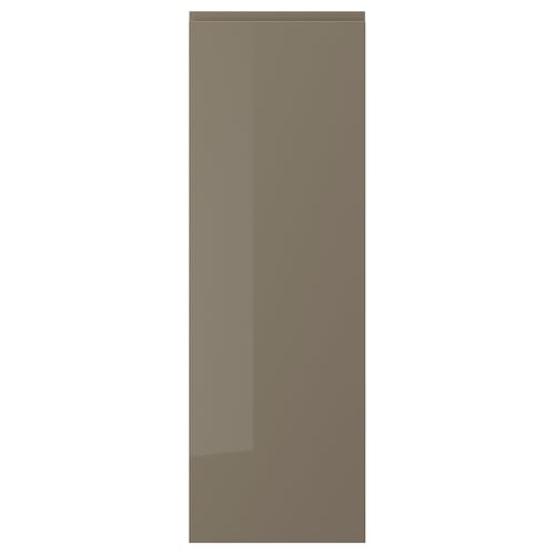 VOXTORP door, dark grey-brown, glossy, rectangular, sleek design, easy-clean, with integrated handle.