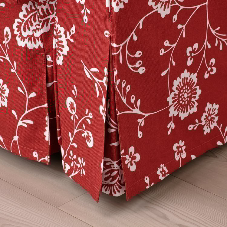 VRETSTORP 3seat sofabed, Virestad red/white IKEA