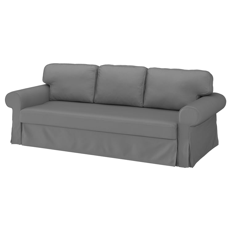 VRETSTORP cover for 3seat sofabed, Remmarn light grey IKEA
