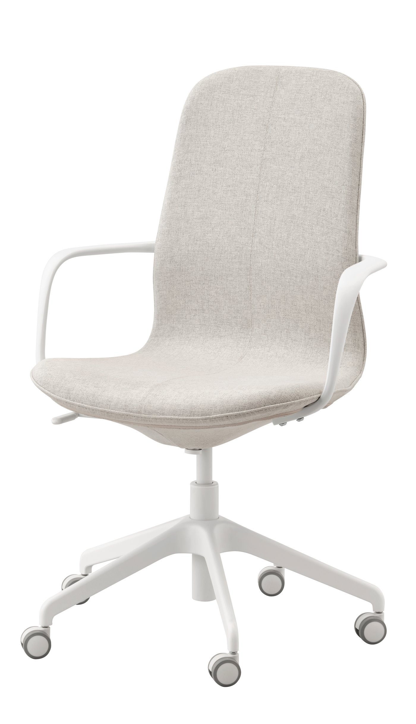 IKEA - LÅNGFJÄLL Konferenzstuhl mit Armlehnen, Gunnared beige