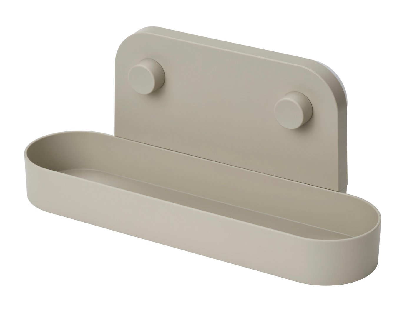 IKEA - ÖBONÄS Wandregal mit Saugnapf, graubeige 28 cm