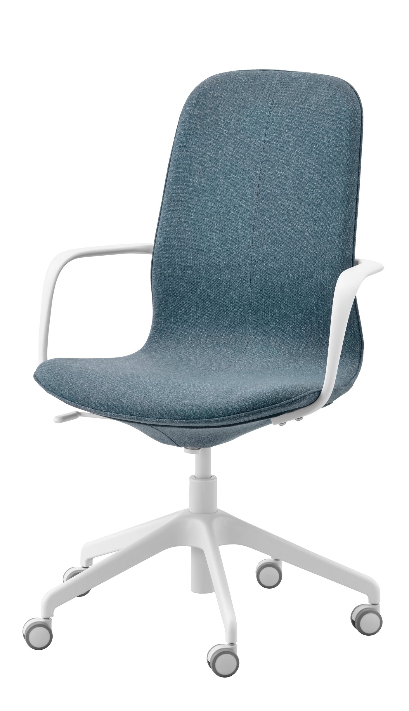 IKEA - LÅNGFJÄLL Konferenzstuhl mit Armlehnen, Gunnared blau