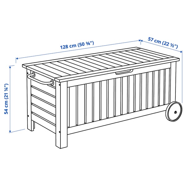 ÄPPLARÖ Banktruhe/draußen, braun las. braun. Heute noch bestellen