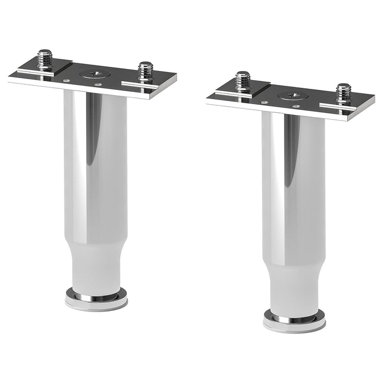 IKEA Godmorgon Bein Aus Edelstahl, Glänzend – Verstellbarer Fuß Für Waschbecken & Möbel