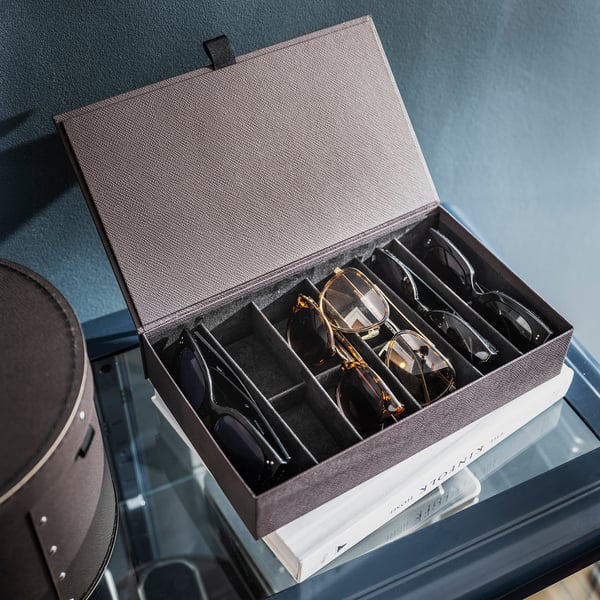 ANILINARE Schmuckkästchen mit Fächern, dunkelbraun, 30x18x6 cm - IKEA