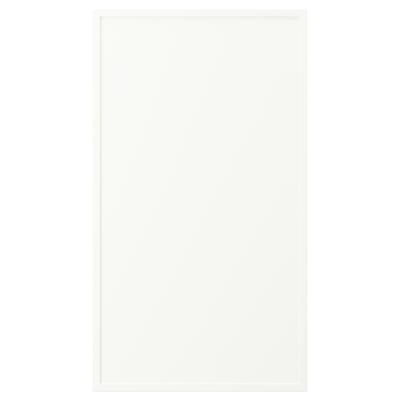 ASPUDDEN weißer Schrank, rechteckig, flache Front, einfaches Design, aus Spanplatte, Faserplatte und Kunststoff.