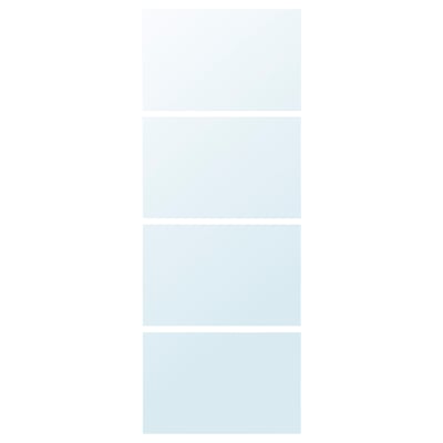 Set mit vier hellblauen Schiebespiegelpaneelen, perfekt für Türen.
