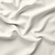 Nahaufnahme von knackigem, weißem, strukturiertem Stoff mit feiner Webart und subtilen Falten, die die Qualität und glatte Textur hervorheben.
