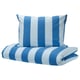 BARNDRÖM Bettwäsche-Set, 2-teilig, blau grün/Streifen, 150x200/50x60 cm