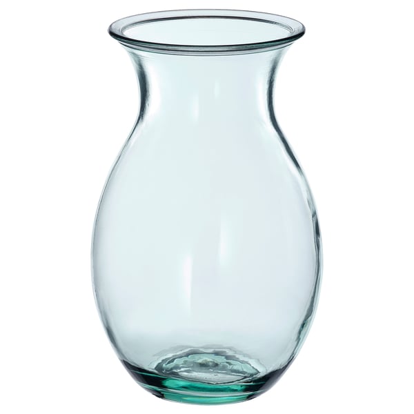 BERGKÖRSBÄR Vase, Glas/grün, 20 cm