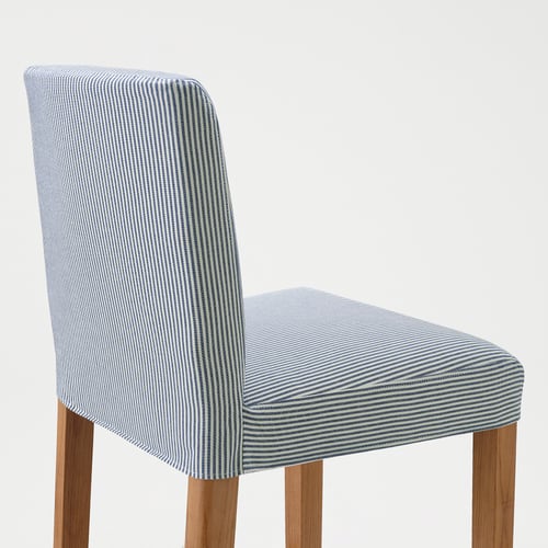 BERGMUND Barhocker - Eiche/Rommele dunkelblau/weiß - IKEA Österreich