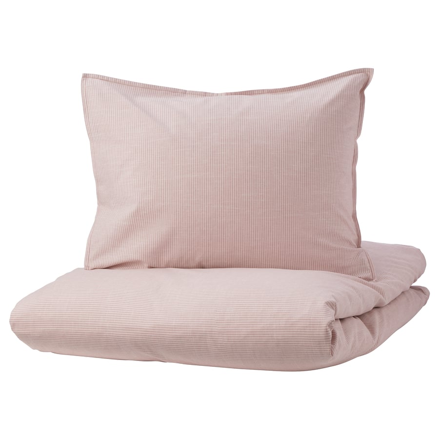 BERGPALM Bettwäsche-Set, 2-teilig, rosa/Streifen, 140x200/70x90 cm ...