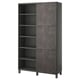 BESTÅ dunkelgrauer Schrank, Mischung aus Regalen/Türen, modern.