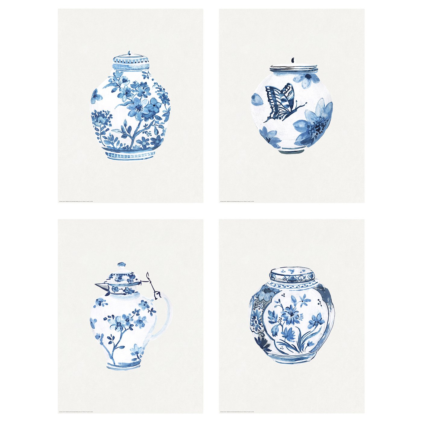 BILD Bild, blaue und weiße Urnen, 30x40 cm - IKEA Österreich