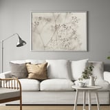 BJÖRKSTA Gerahmtes Bild, Blumennahaufnahme/aluminiumfarben, 140x100 cm