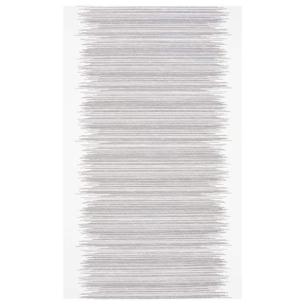 CEDERTUJA weißer Paneelvorhang. Hergestellt aus 100 % recyceltem Polyester. Vertikale Streifen, ideal für mehrschichtige Fensterlösungen.
