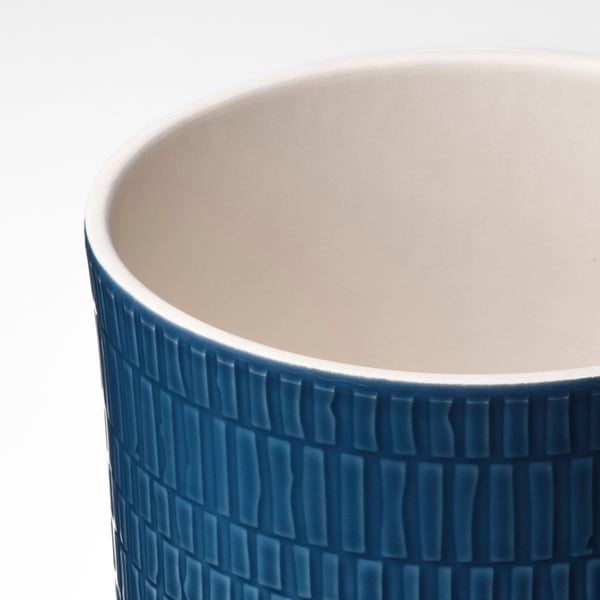 CHIAFRÖN Übertopf, drinnen/draußen dunkelblau, 15 cm